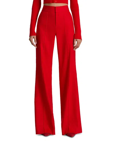Alice And Olivia Dylan High Waisted Wide Leg Pants In Animal Print