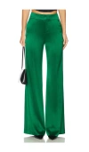 Alice And Olivia Dylan High Rise Wide Leg Pant In Forest Green