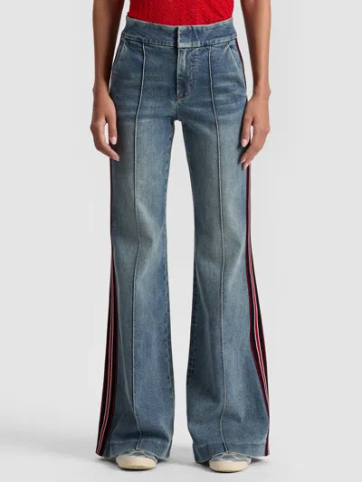 ALICE AND OLIVIA DYLAN STRIPED JEAN