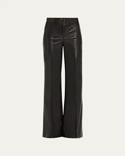 ALICE AND OLIVIA DYLAN VEGAN LEATHER WIDE-LEG PANTS