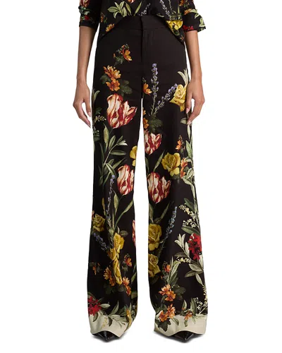 Alice And Olivia Dylan Wide Leg Pants In Black