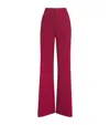 Alice And Olivia Dylan Wide-leg Tailored Trousers In Burgundy