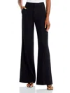 Alice And Olivia Dylan High Waist Wide Leg Pants In Black Crepe