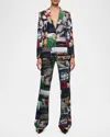 Alice And Olivia Livi Low Rise Trouser In Eco Fusion