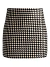 Alice And Olivia Eleana Woven Vegan Leather Mini Skirt In Gray