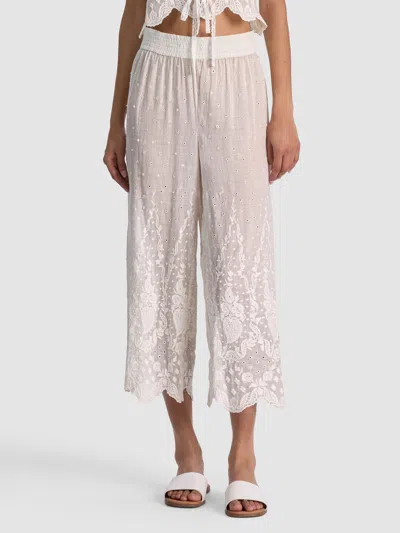 Alice And Olivia Elba Pull On Ankle Pant In Neutral