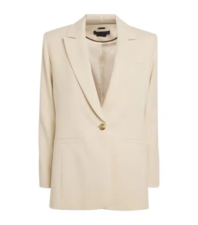 Alice And Olivia Single-breasted Blazer In Solid Oatmeal