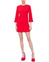 Alice And Olivia Eleonora Flare Sleeve Slim Mini Dress In Red