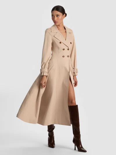 Alice And Olivia Ellie Trench Coat In Neutral