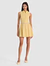 Alice And Olivia Ellis Embellished Mini Dress In Yellow