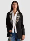 Alice And Olivia Elna Embellished Blazer In Black