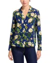 Alice And Olivia Twilight Rose Eloise Button-front Blouse In Multi