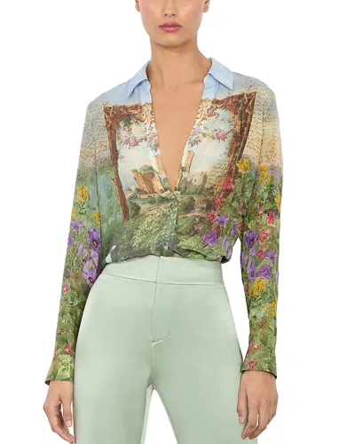 ALICE AND OLIVIA ALICE AND OLIVIA ELOISE SILK BLOUSE