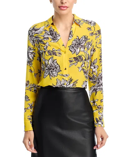 ALICE AND OLIVIA ALICE AND OLIVIA ELOISE SILK BUTTON DOWN BLOUSE