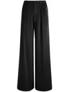 Alice And Olivia High-waisted Pleated Trousers In Black