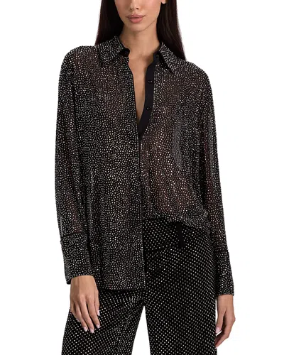 ALICE AND OLIVIA ALICE AND OLIVIA EMBELLISHED BUTTON DOWN TOP