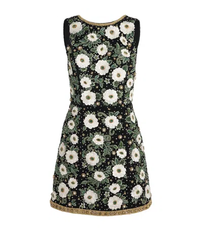 ALICE AND OLIVIA EMBELLISHED LINDSEY MINI DRESS