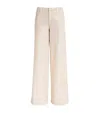 Alice And Olivia Embellished Trish Wide-leg Jeans In Ivory