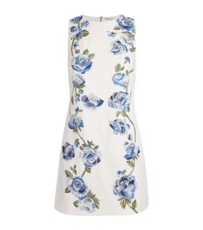 Alice And Olivia Clyde Embellished Shift Dress In White