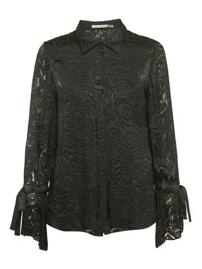 Pre-owned Alice And Olivia Embroidered-lace Blouse