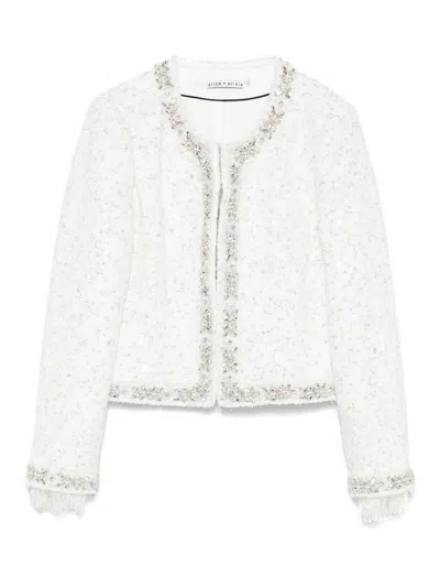ALICE AND OLIVIA EMBROIDERED SHORT JACKET