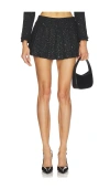 Alice And Olivia Emilie Box Mini Skort In Black
