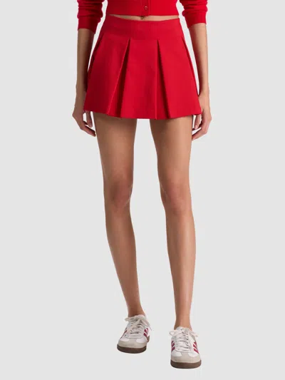 Alice And Olivia Emilie Mini Skirt In Red