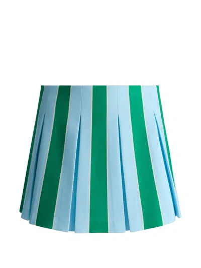 Alice And Olivia Emilie Low-rise Pleated Mini Skirt In Pattern