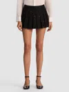 Alice And Olivia Emilie Tweed Mini Skort In Animal Print