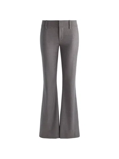 Alice And Olivia Emryn Low-rise Flared Trousers In Gray