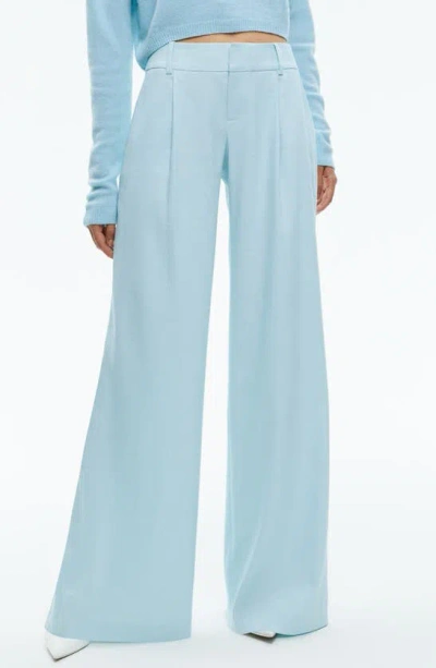 Alice And Olivia Eric Low Rise Pants In Spring Sky