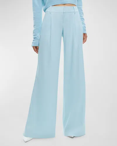 ALICE AND OLIVIA ERIC LOW-RISE WIDE-LEG PANTS
