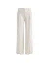 Alice And Olivia Eric Stripe-pattern Trousers In Neutral