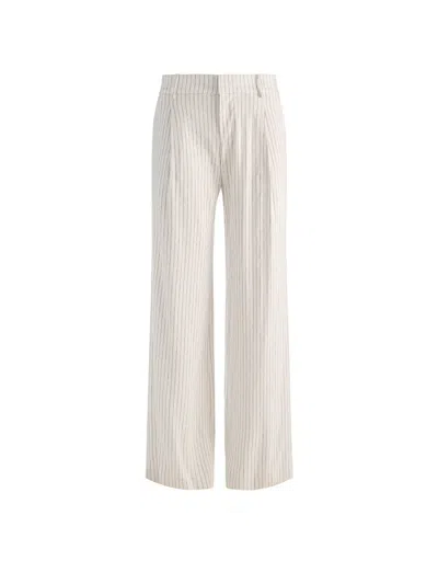 Alice And Olivia Eric Stripe-pattern Trousers In Neutral