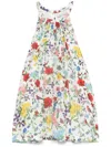 Alice And Olivia Diana Sleeveless Structured Midi Dress In 白色