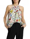 Alice And Olivia Diana Sleeveless Structured Midi Dress In Multi