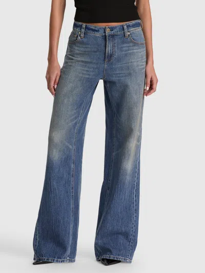 Alice And Olivia Ernie Buckleback Jean In White