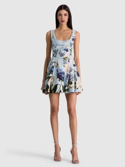 Alice And Olivia Estrella Mini Dress In Multi
