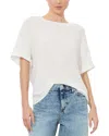 Alice And Olivia Evan Linen Oversized T-shirt In White