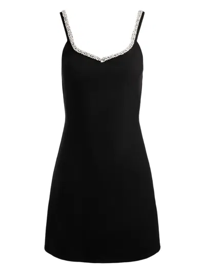 ALICE AND OLIVIA EVE EMBELLISHED-TRIM MINI DRESS