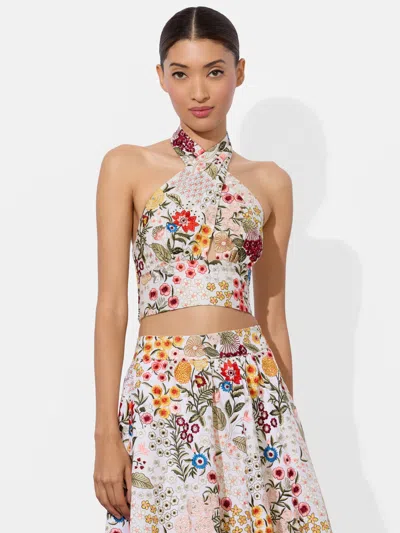 Alice And Olivia Evelina Crop Top
