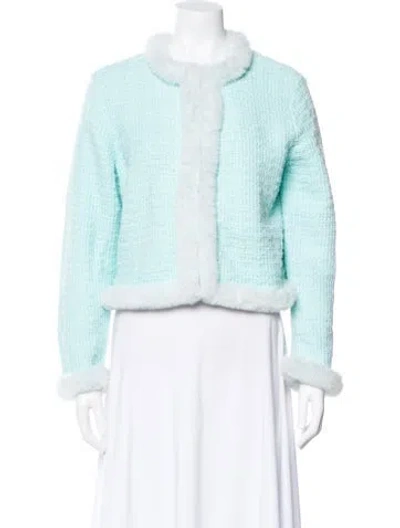 Pre-owned Alice And Olivia Evening Jacket W/ Tags In Blue