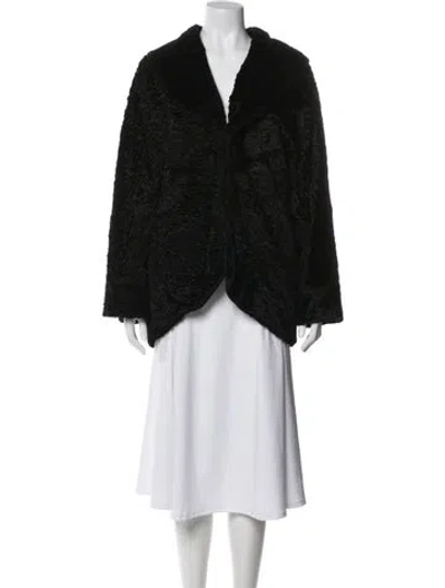 Pre-owned Alice And Olivia Faux Fur In Black