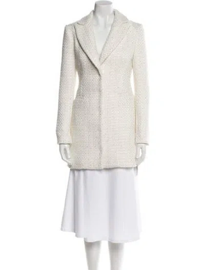 Pre-owned Alice And Olivia Faux Fur Coat In Neutral