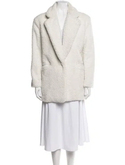 Pre-owned Alice And Olivia Faux Fur Coat In Neutral