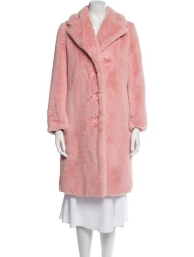 Pre-owned Alice And Olivia Faux Fur Coat In Pink