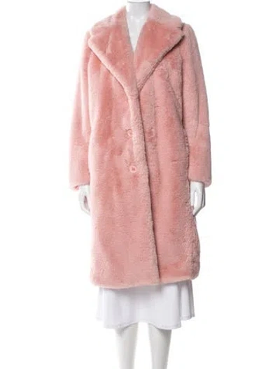 Pre-owned Alice And Olivia Faux Fur Coat In Pink