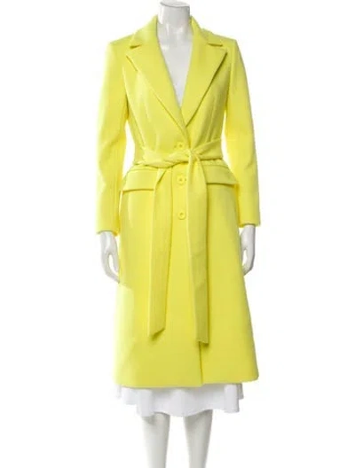 Pre-owned Alice And Olivia Faux Fur Coat In Yellow