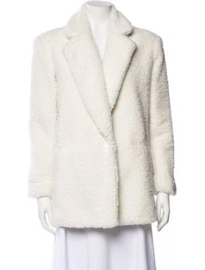 Pre-owned Alice And Olivia Faux Fur Faux Fur Coat In Neutral