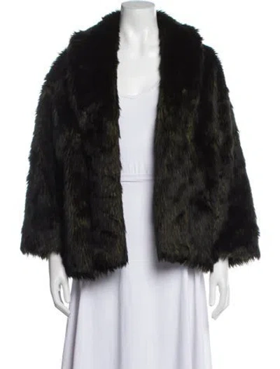Pre-owned Alice And Olivia Faux Fur Faux Fur Jacket In Multi